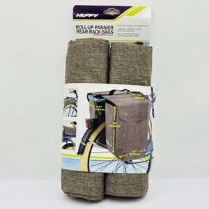 New HUFFY Roll-Up Pannier Rear Rack Bags Dual-Sided Bike Bicycle Storage Pouches